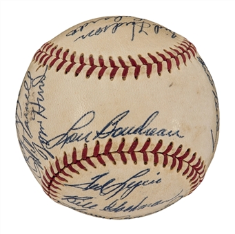 1954 Boston Red Sox Team Signed Baseball With 21 Signatures (JSA)